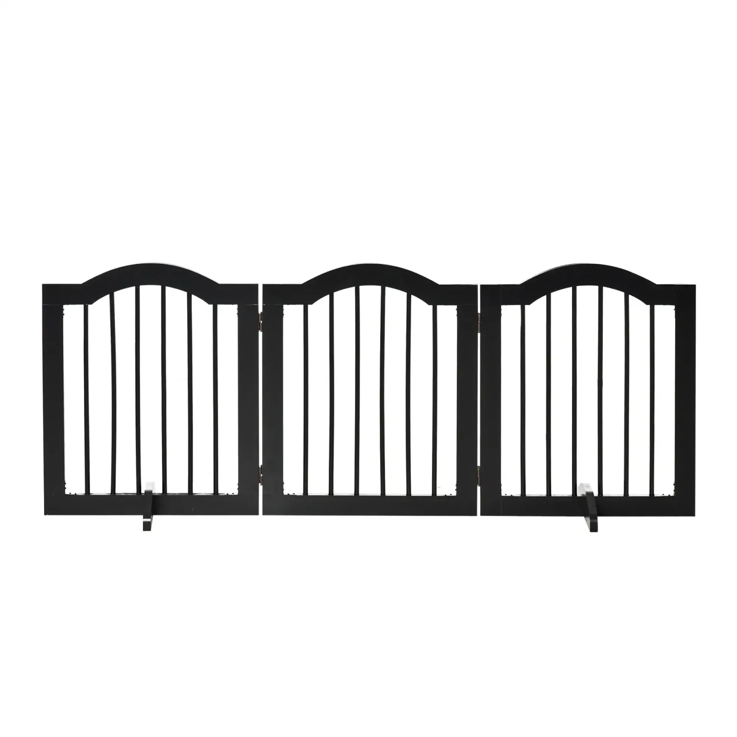 freistehendes Absperrgitter Hundegitter faltbar, 3-teilig, 154,5 x 61 cm Schwarz