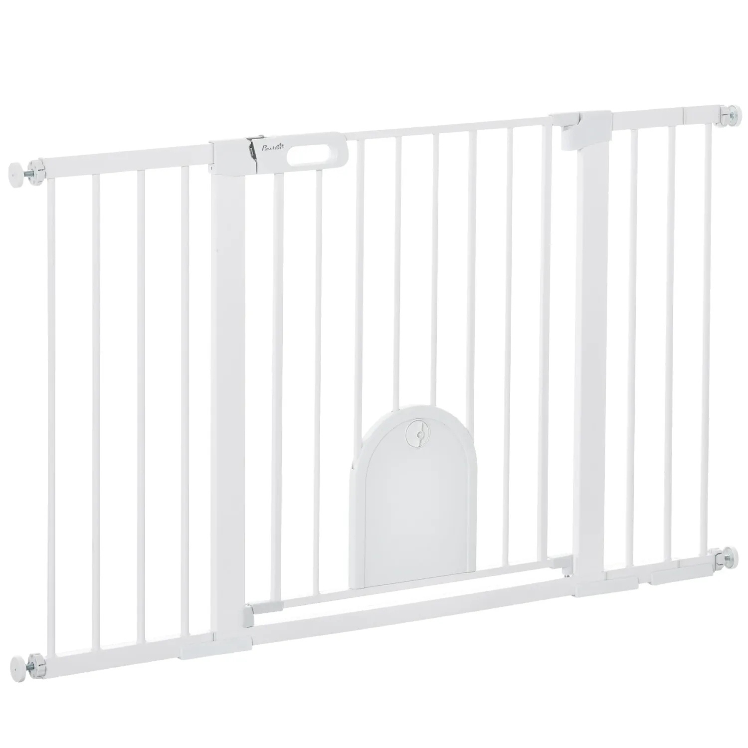 Hundegitter mit Klemmbefestigung Metall ABS Weiss 75-131 x 76 cm