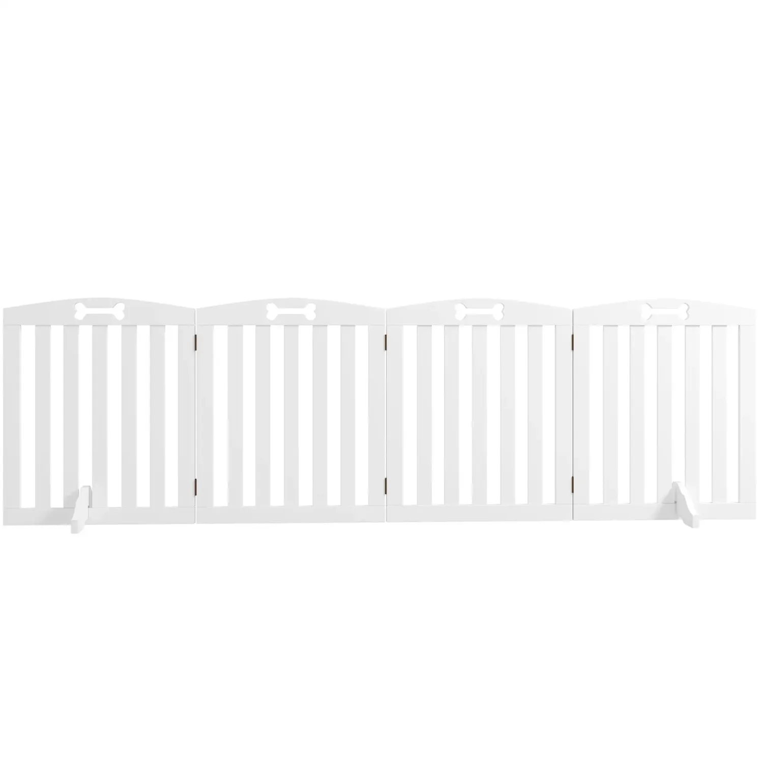 Freistehendes Hundegitter für Türrahmen, Flur, Treppe, 207,5x 30 x 61 cm, Weiss