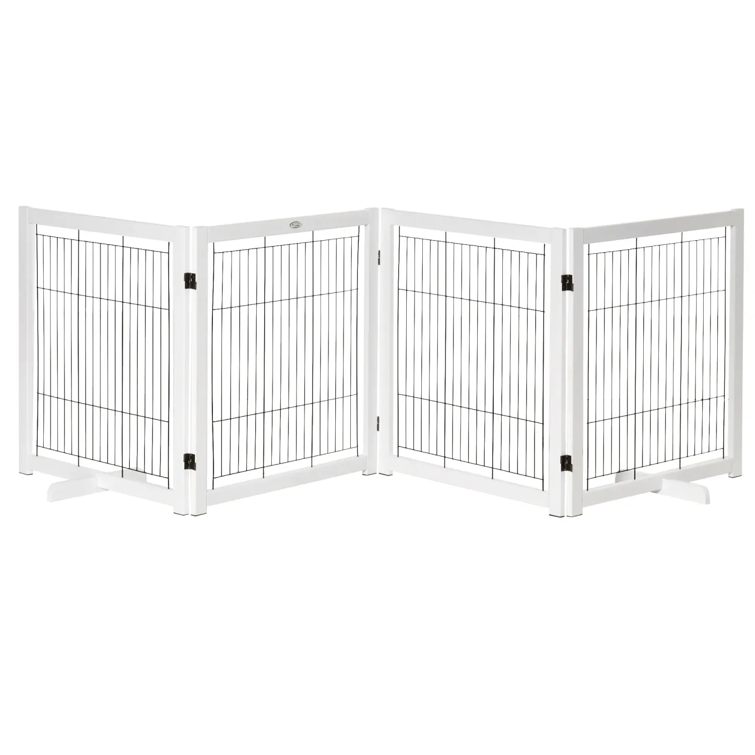 Türschutzgitter Hundegitter Sicherheitstür Absperrgitter für Hunde Weiss 305 x 35,5 x 82 cm
