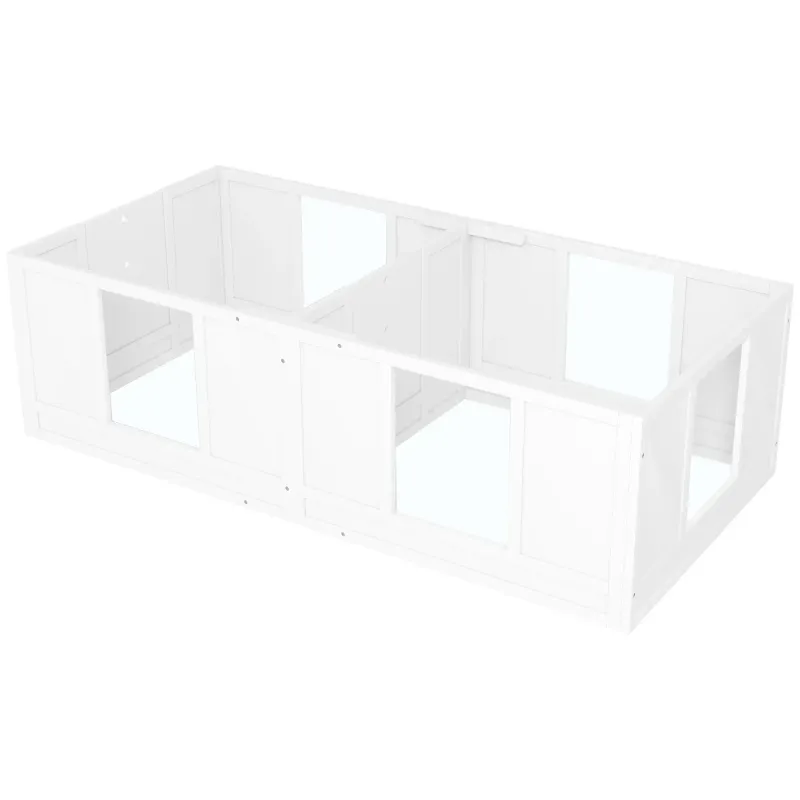 Welpenbox, Wurfbox für Hunde, 2-Raum-Design, 164 x 80 x 48 cm