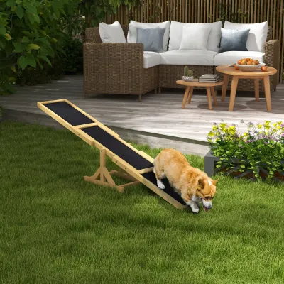 Hundewippe Agility – rutschfest, bis 50kg, 180x30x30cm, Gelb