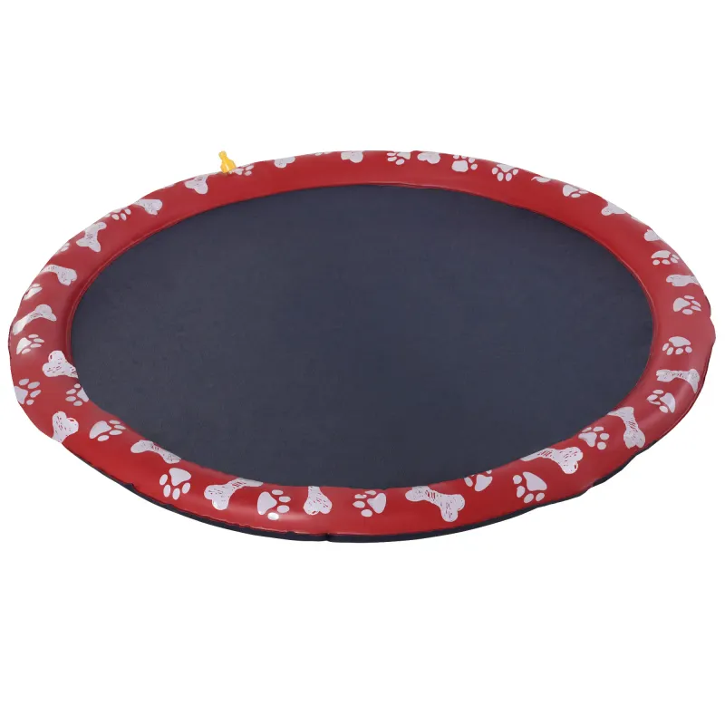 Hundepool, Wasser-Spielpool, rutschfest, robust, tierfreundlich, Ø170 cm, Rot