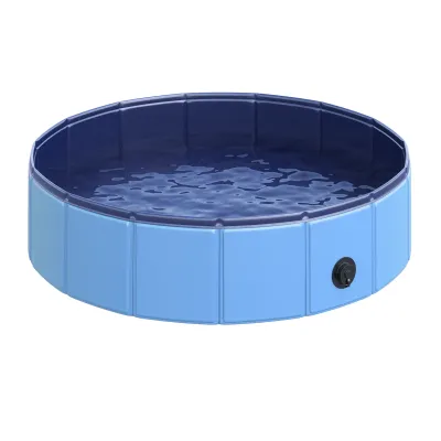 Hundepool, Robustes Planschbecken für Hunde, Blau Ø80 x H20 cm