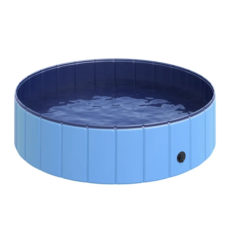 Hundepool Planschbecken für Hunde Blau Ø120 x H30 cm ideal für heisse Tage im Garten