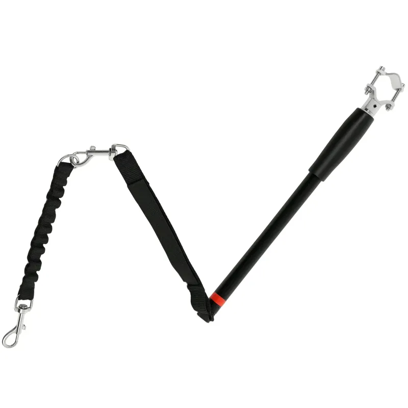 Velo-Hundeleine, elastisches Seil, Stahlrohr, 124 cm, Schwarz