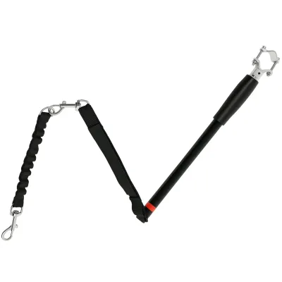 Velo-Hundeleine, elastisches Seil, Stahlrohr, 124 cm, Schwarz