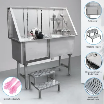 Profi-Badewanne für Hunde und Katzen Bathtube Hundebadewanne Dusche Kopf Haustier