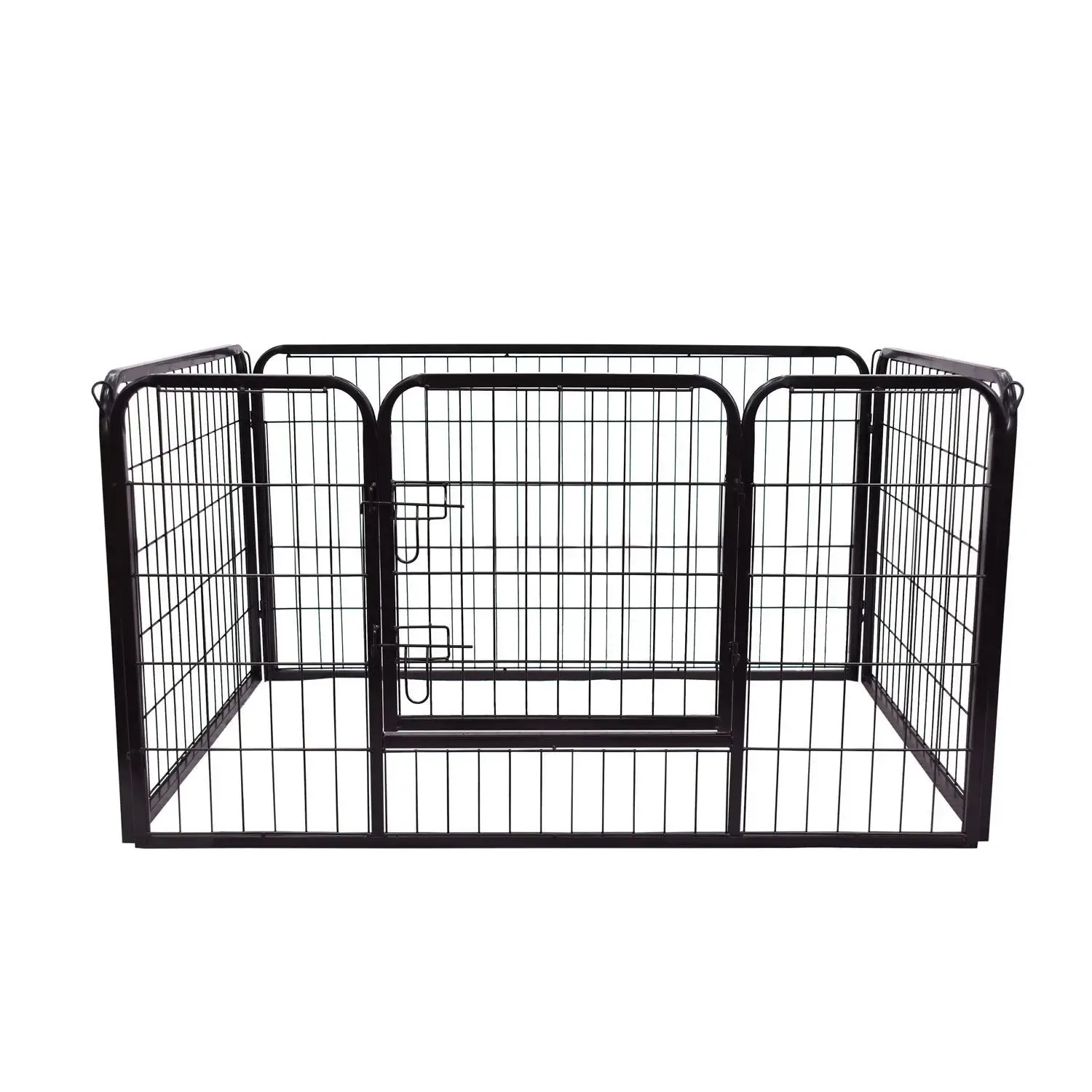 Freilaufgehege Welpenauslauf klappbar, 1 Tür, 129 cm x 84 cm x 70 cm Schwarz