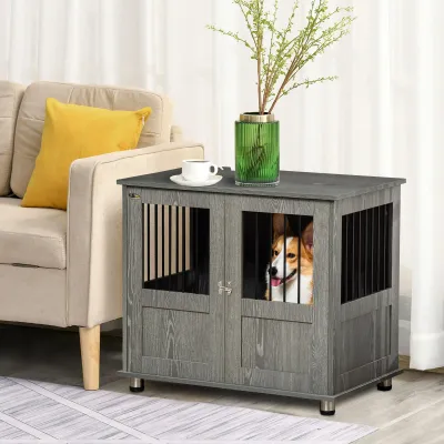 Heim-Hundebox für grosse Hunde, 85 x 55 x 75 cm, Grau