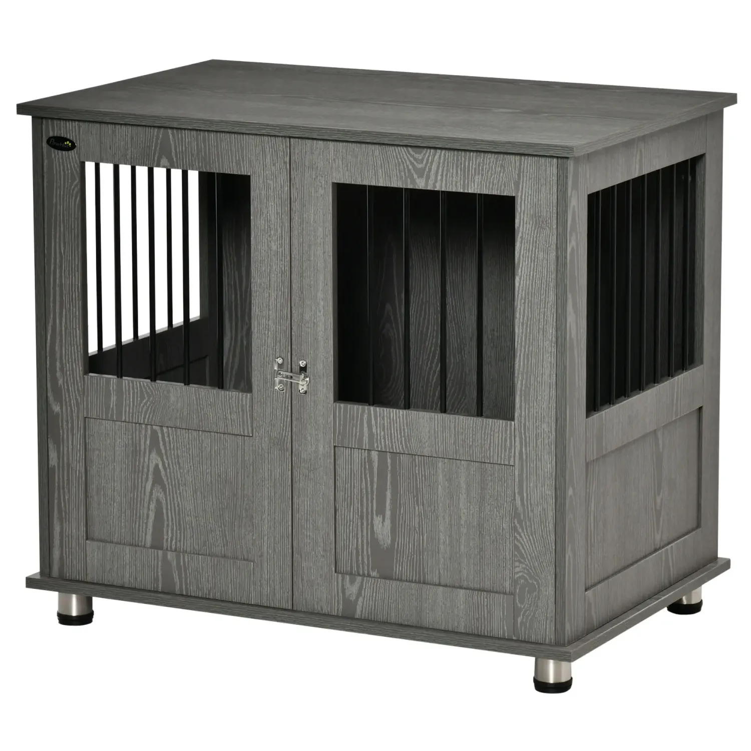 Hundekäfig, Hundebox für grosse Hunde, 85 x 55 x 75 cm, Grau