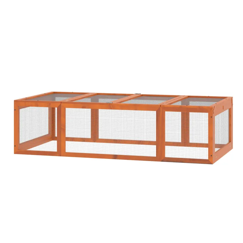 Freilaufgehege für Hasen, Meerschweinchen, Kaninchen, Kleintiere Aufklappbares Dach 180L x 90B x 48H cm