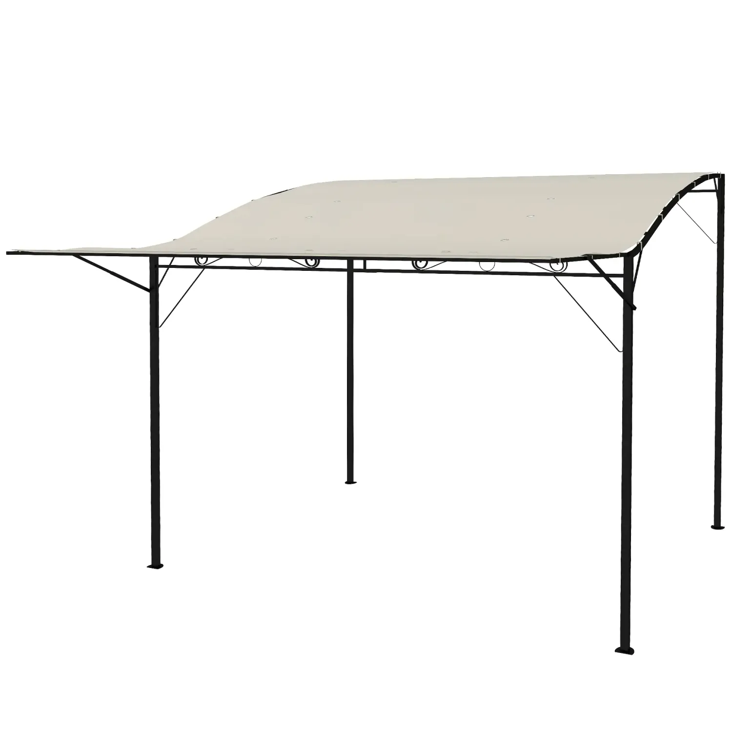 Pavillon Sonnenstore 3 x 2,5 m mit klappbarem Seitendach UV-Schutz