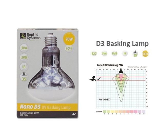 Reptile Systems Mercury Vapor 70W E27 (UVA/UVB/IR) Wärmelampe Reptilienlampe