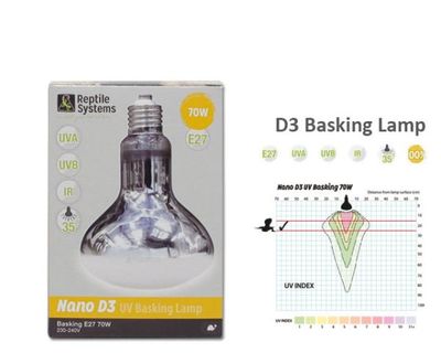 Reptile Systems Mercury Vapor 70W E27 (UVA/UVB/IR) Wärmelampe Reptilienlampe