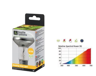 Reptile Systems Basking Halo Spot 60 W E27 Wärmelampe Reptilienlampe