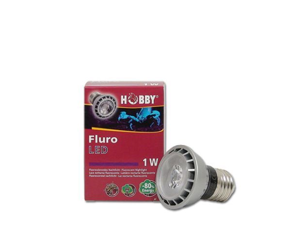 Hobby FLURO LED 1W Fluoreszierendes Nachtlicht Terrarium-Reptilienlampe