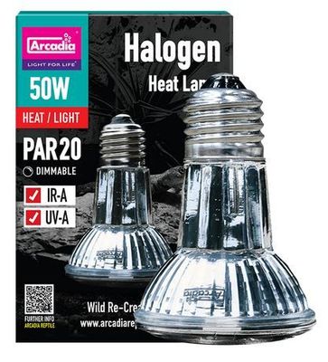 Arcadia Halogen Basking Spot 50W Terrarien- &amp; Reptilienlampe