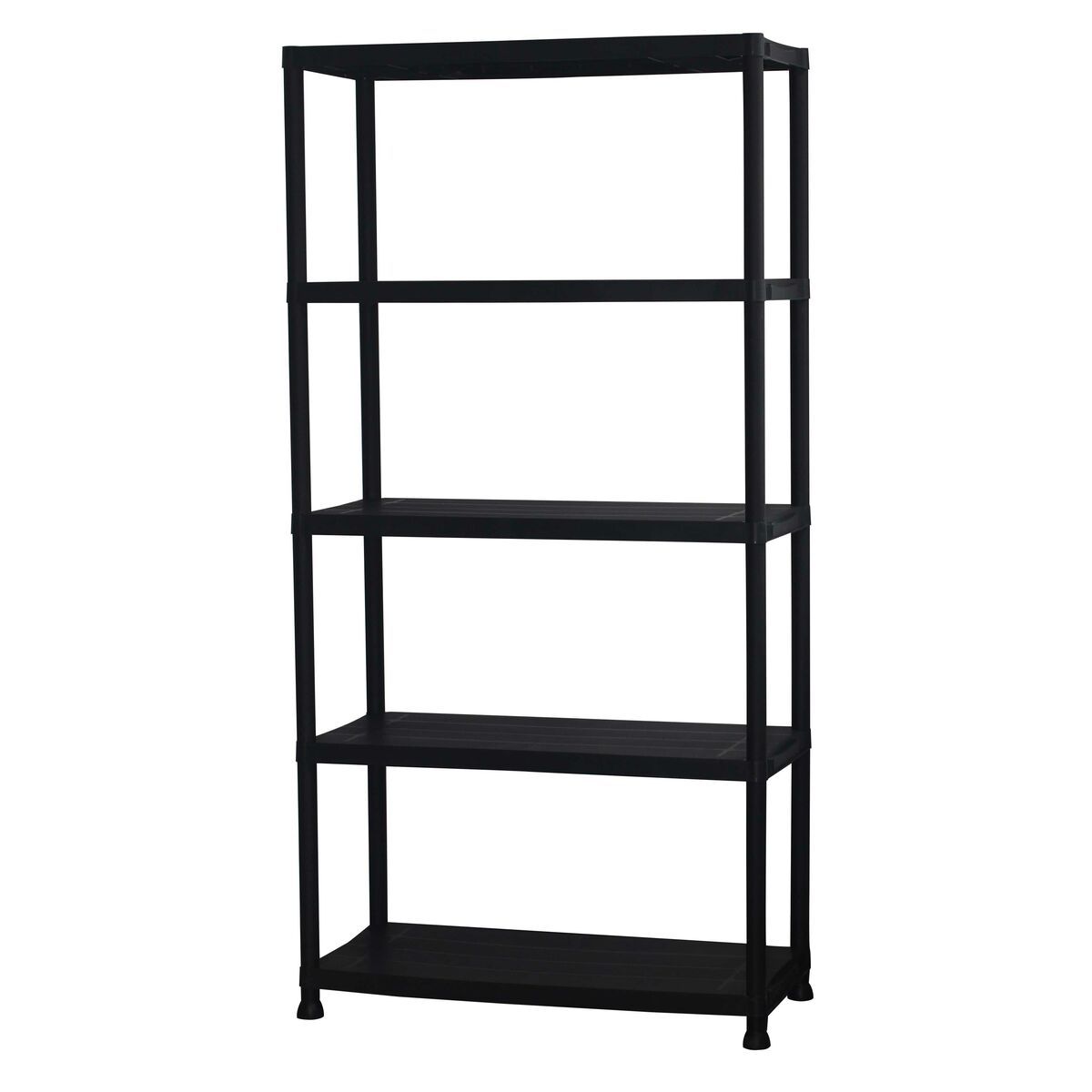 Marbueno Regal 5 Böden Kunststoff Schwarz 90x40x180 cm Garten 10539