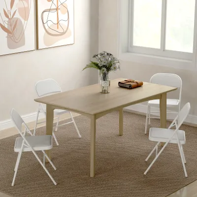 4er-Set Klappstühle für Büro, Empfang, Wartezimmer, Weiss