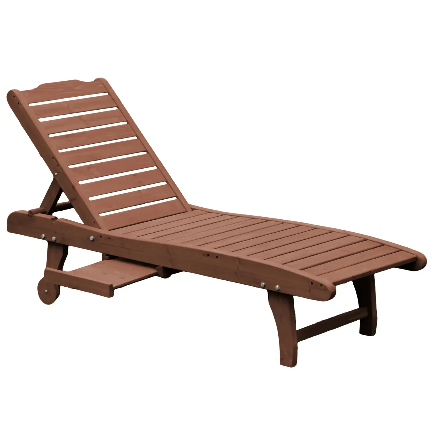 Sonnenliege Mobile Gartenliege Liegestuhl aus Holz