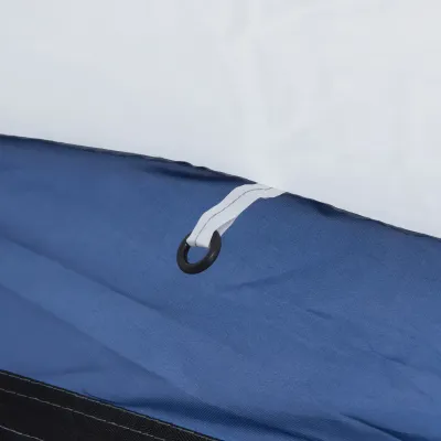 Familien-Dome Campingzelt für 6–8 Personen, 350 × 350 × 230 cm, Weiss-Blau