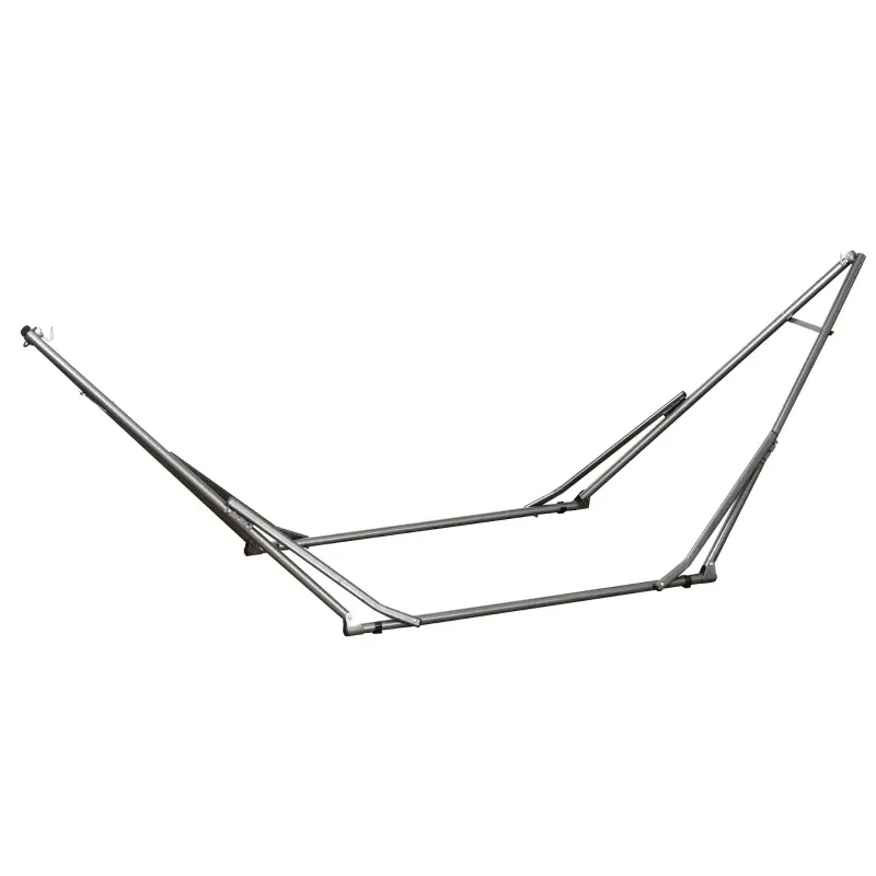 2-in-1 Hängemattenständer, wetterbeständig, Wäscheständer, 290 cm x 92 cm x 88 cm, Schwarz