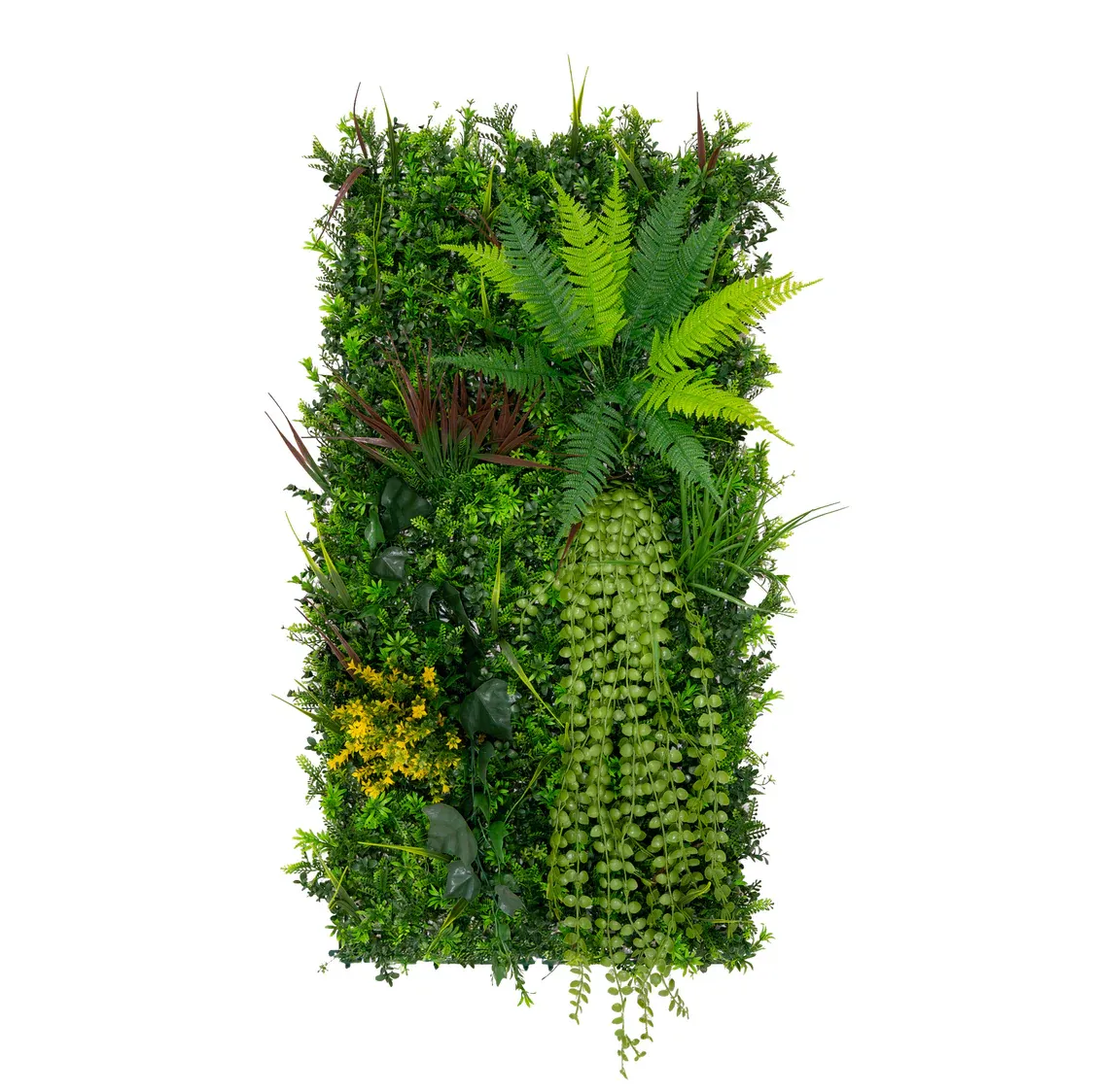 Alina Künstliche Pflanzen-Wandfliese – 50 x 100 cm, grün