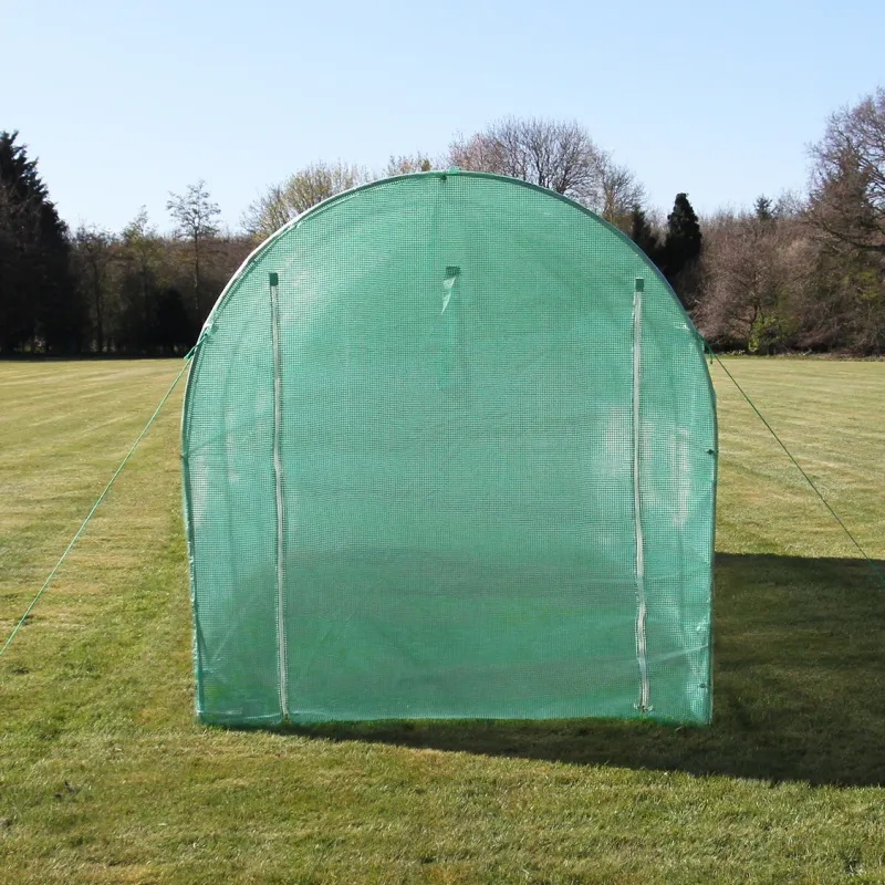 Gewächshaus mit Polytunnel und Regalen – Gartengewächshaus 2,5 x 2 m, 19 mm Rahmen