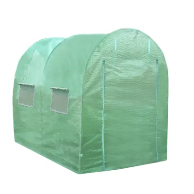 Polytunnel Gewächshaus 4 x 2 m mit 25 mm Stahlrahmen und PE-Abdeckung