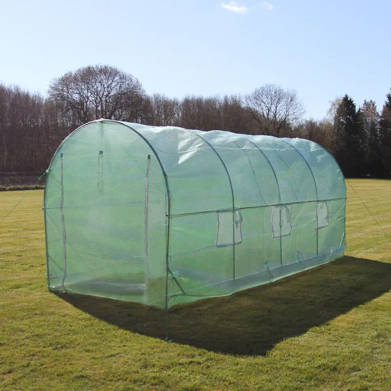 Polytunnel Gewächshaus 5 x 2 m mit 19 mm Stahlrahmen und PE-Abdeckung