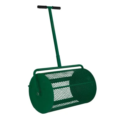 Kompoststreuer 80L mit Verlängerbarem Griff und Maschenkorb – Grün, inkl. Gratis Handschuhe