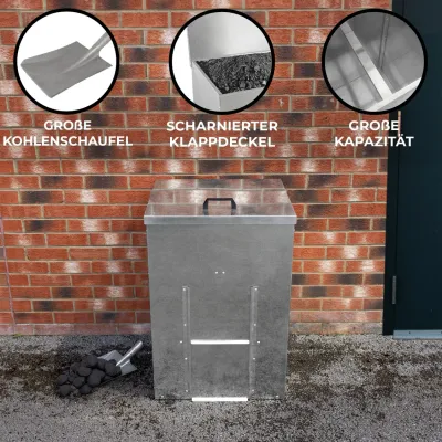 Kohleeimer 150kg – Robuste & wasserdichte Lagerung für Kohle, Holz & Pellets