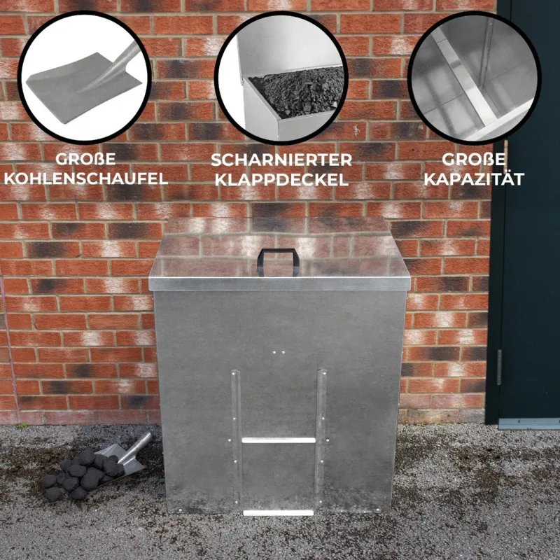 Kohleeimer 350kg – Robuste & wasserdichte Lagerung für Kohle, Holz & Pellets