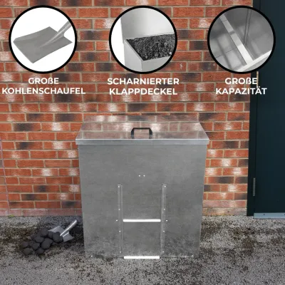 Kohleeimer 250kg – Robuste & wasserdichte Lagerung für Kohle, Holz & Pellets