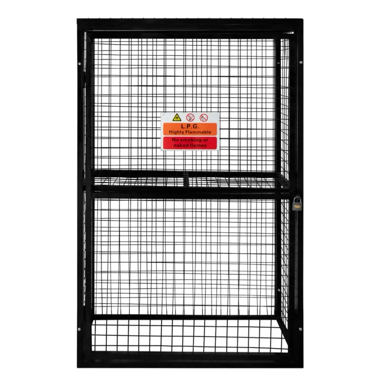Klappbare Gasflaschenlagerung 184x116x57cm – Sicher &amp; vielseitig für bis zu 6 x 19kg Flaschen