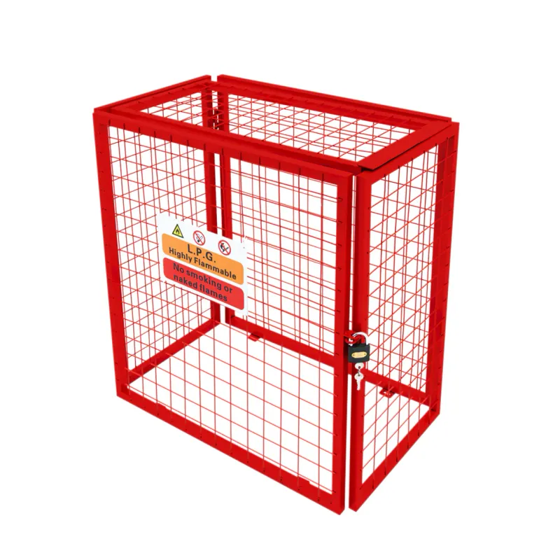 Zusammenklappbarer Gasflaschenschrank Rot – Kompakte &amp; sichere Lagerung für 2 x 19kg Gasflaschen