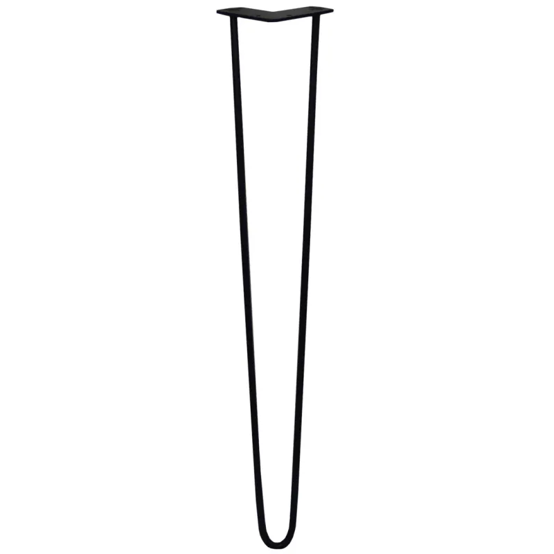 SKISKI Haarnadelbeine 71cm Schwarz – Robuste & elegante Tisch- und Stuhlbeine mit Bodenschützern
