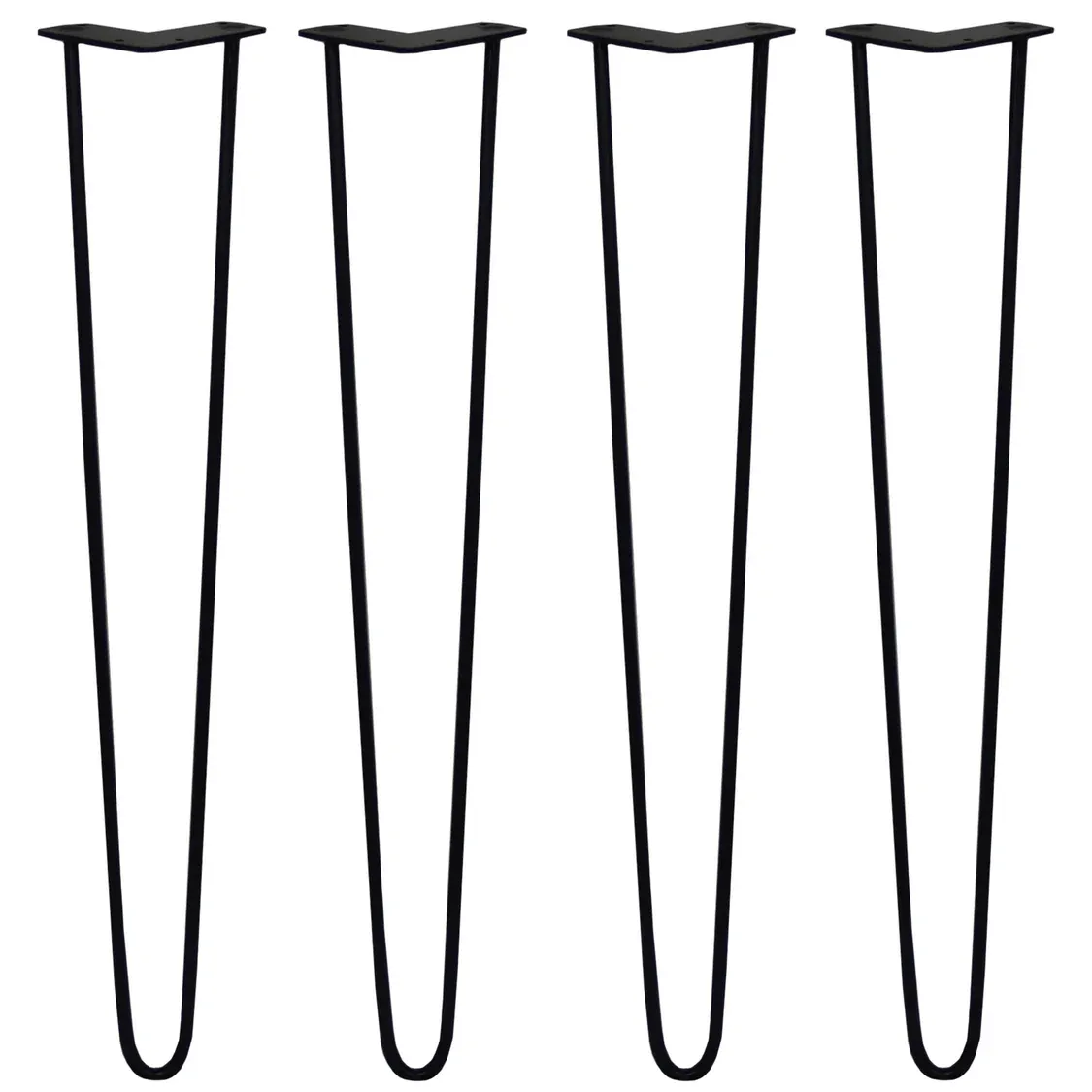 SKISKI Haarnadelbeine 71cm Schwarz – Robuste &amp; elegante Tisch- und Stuhlbeine mit Bodenschützern