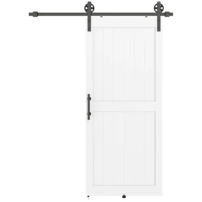 Schiebetür im Landhausstil | inkl. Zubehör-Set, platzsparend und robust