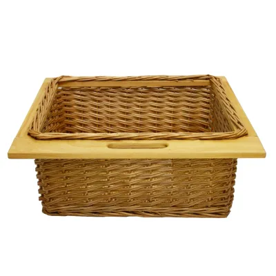 Ausziehbarer Weidenkorb 600 mm | Rattan, Landhausstil, inkl. Befestigungssatz
