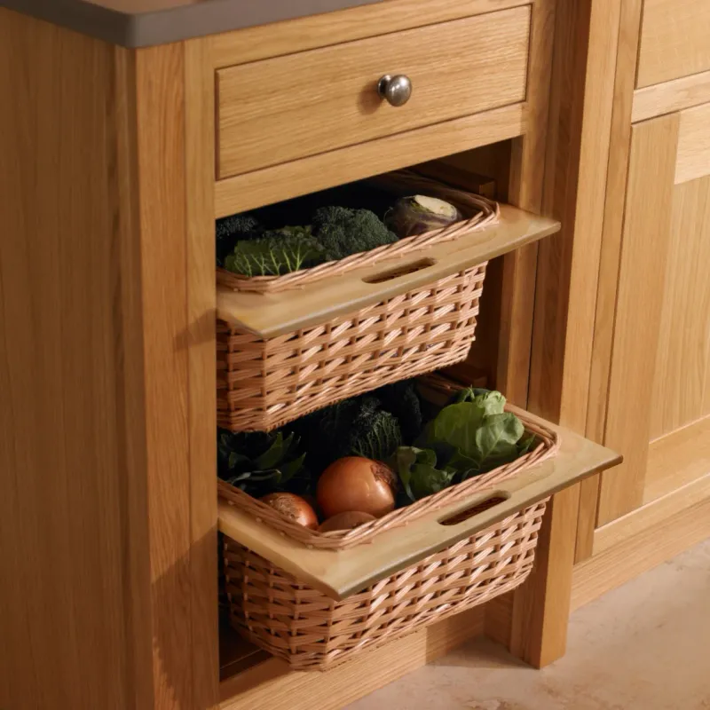 Ausziehbarer Weidenkorb 500 mm | Rattan, Landhausstil, inkl. Befestigungssatz