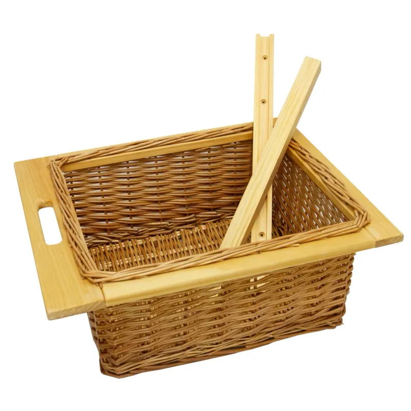 Ausziehbarer Weidenkorb 500 mm | Rattan, Landhausstil, inkl. Befestigungssatz