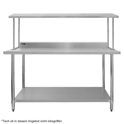 Gastro Edelstahl Regal 180 cm | 304 Edelstahl, 100 kg Tragkraft, inkl. Befestigungsset