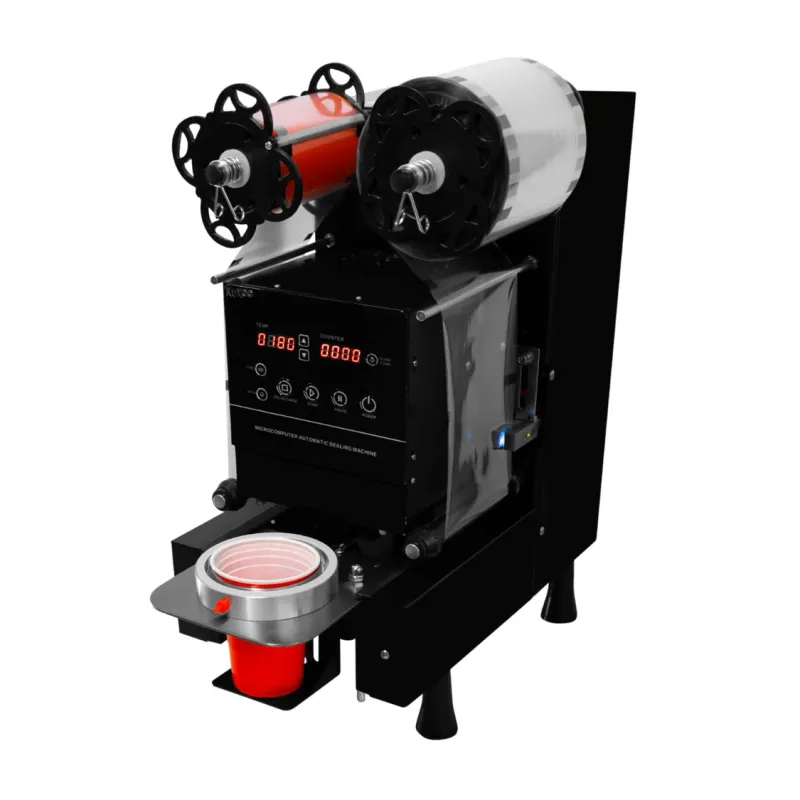Vollautomatische Bechersiegelmaschine | 500–650 Becher/Std, 90/95 mm, Sensorsteuerung, 500 W