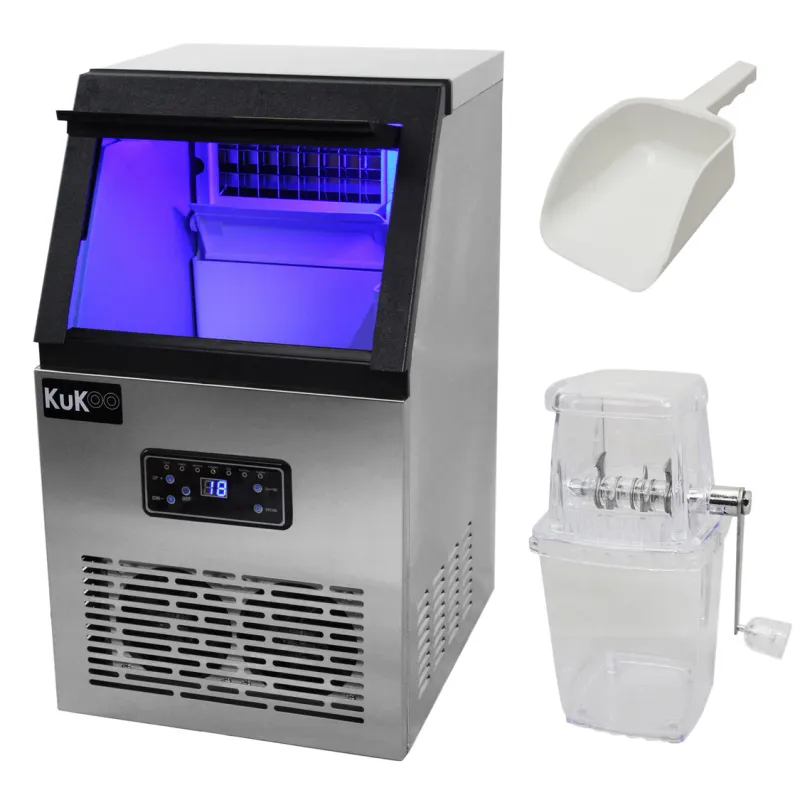 Eiswürfelmaschine 40 kg/24 h | 24 Würfel/Zyklus, 5–15 Min, 300 W, Edelstahl, Selbstreinigung
