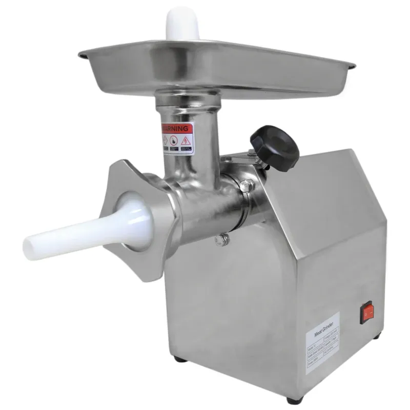 Gewerblicher Fleischwolf | 170 kg/h, 850 W, Edelstahl, inkl. Wurstfüllrohr, 3 Aufsätze, 2 Klingen