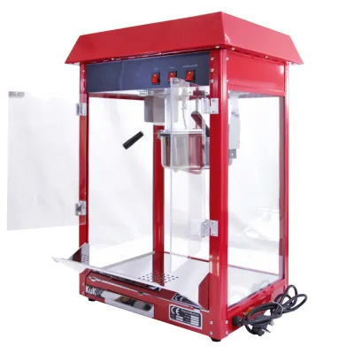 Retro Popcornmaschine 225 g | Edelstahlkessel, Wärmelampe, Schublade, 1,37 kW