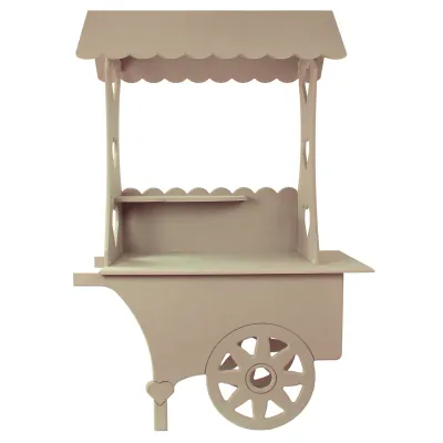 2 x Candy Bar Süssigkeitenstände Marktstand Set – Hochzeit & Events, MDF, innen
