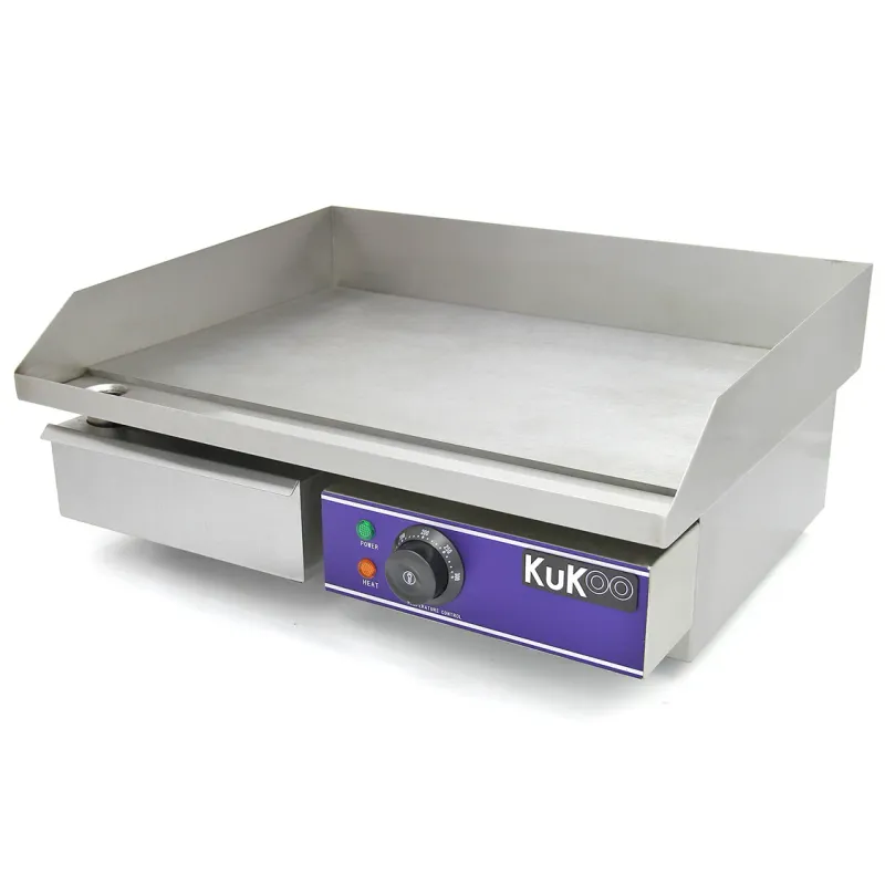 Gastro Griddle‑Platte Grill – 50cm, Gusseisen, Edelstahl, 4.2 kW, 300 C°